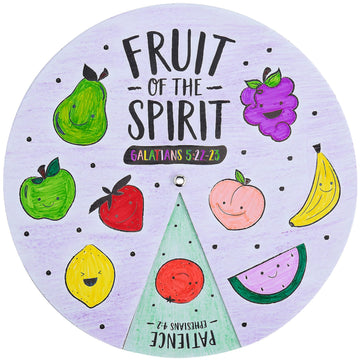 Fun Express Fruit of the Spirit Coloring Wheel - Makes 12 - DIY Religious Craft for Kids