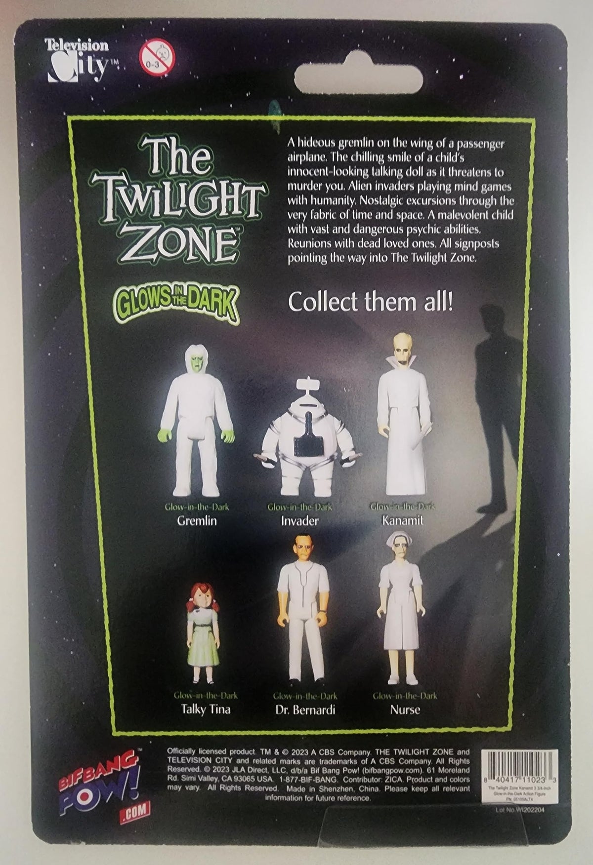 Twilight Zone Kanamit 3-3/4 inch Glow-in-The-Dark Action Figure Entertainment Earth Exclusive