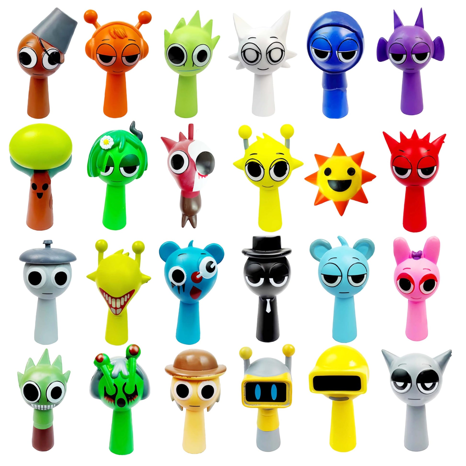 EUXOEUOX Wenda Figurines Cake Toppers to1.6-2.0 inches,Wenda?Clukr?Jevin Collectible for Cake Desktop Decoration (24-Piece)