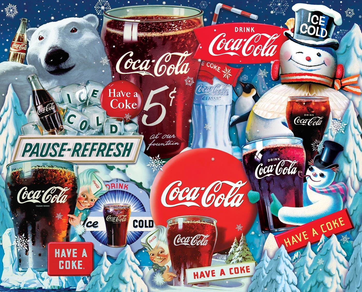 Springbok 1000 Piece Jigsaw Puzzle Coca-Cola Ice Cold - Made in USA