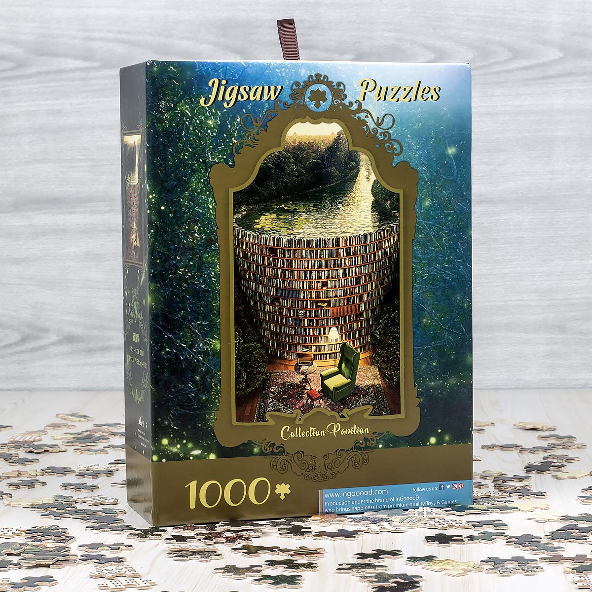 Ingooood- Jigsaw Puzzles 1000 Pieces for Adults- Fantasy Series- Collection Pavilion_IG-0292 Entertainment Toys for Adult Special Graduation or