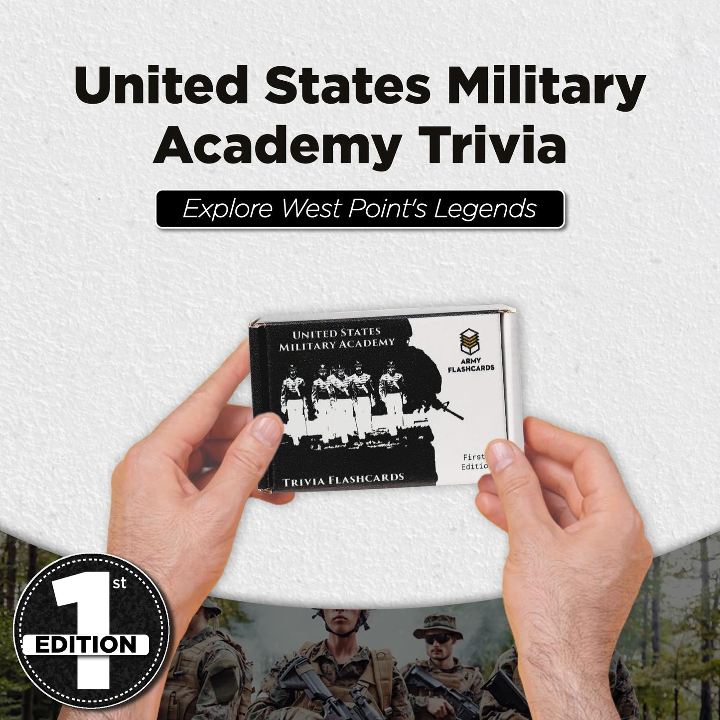 Army Flashcards - United States Military Academy Trivia: West Point's Most Interesting Facts, Myths and Legends! | Pack of 100 Trivia Cards | Perfect