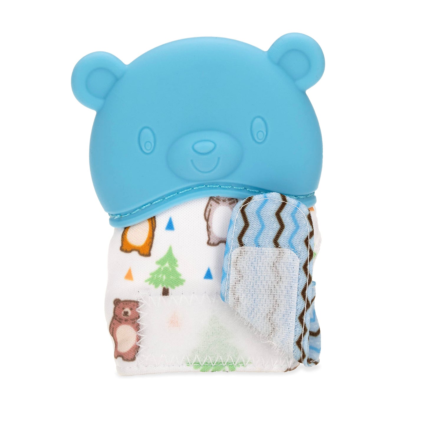 Nuby Happy Hands Silicone Teething Mitten - Baby Teething Toy - 3+ Months - Bear