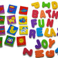 Buddy & Barney Bath Toy Stickers - Bath Alphabets and Animals Learning Stickers for Kids | 38 Pieces Spell & Learn Foam Bath Toys with Storage Bag