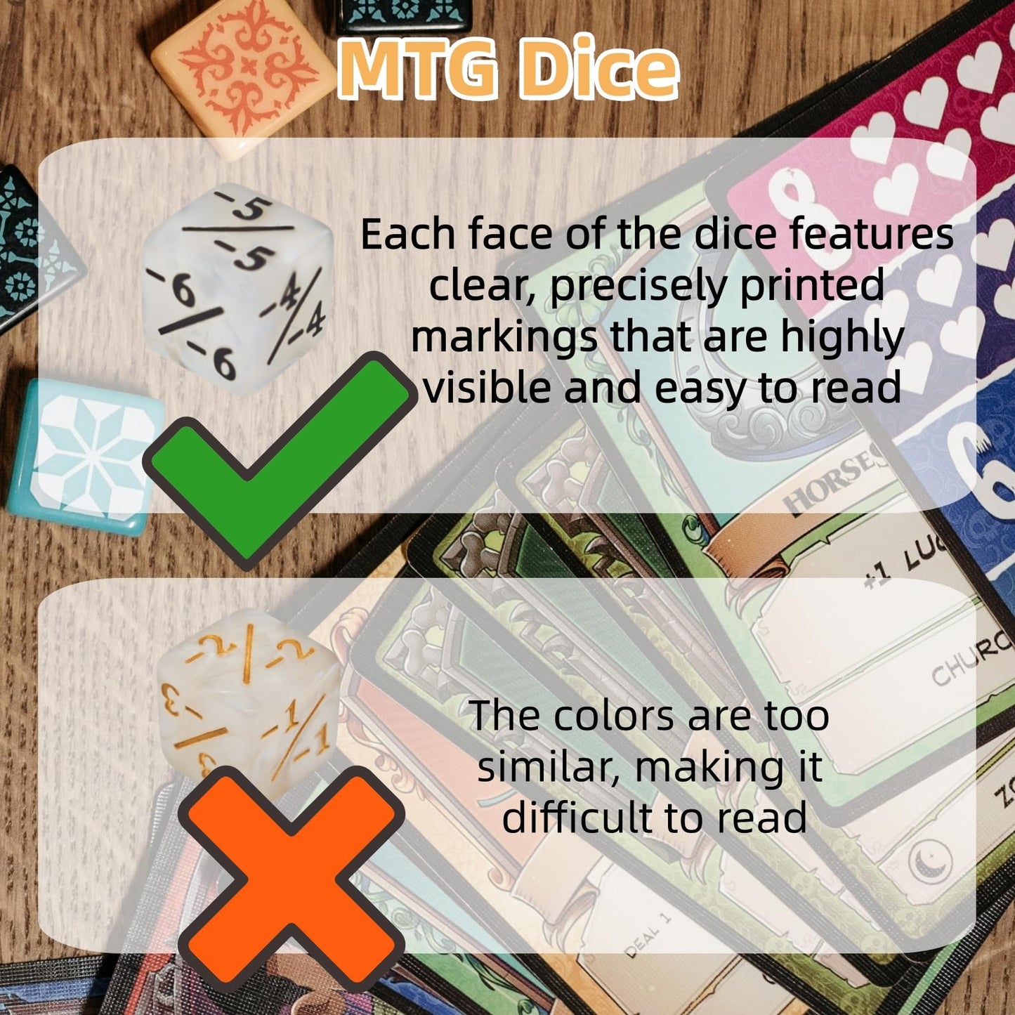 67 PCS MTG Counter Dice Set - Ability Keyword Counters, -1/+1 & Shield Life Counters, Creature Stat Buffs, Colorful D6 Dice, Dragon Design Dice