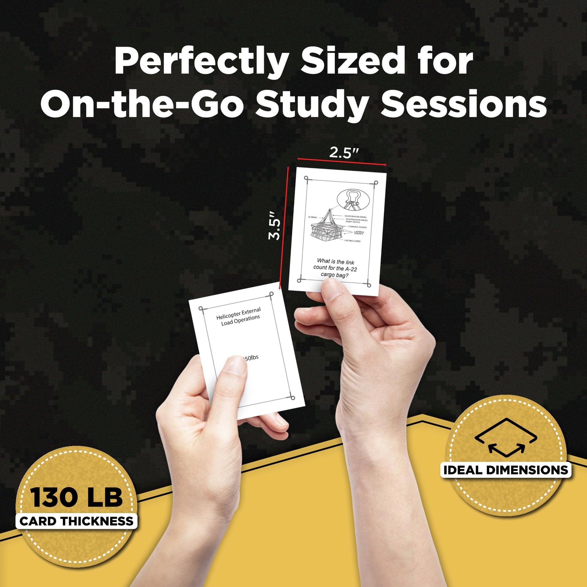 Army Flashcards- Air Assault School Study Flashcards | 100 of the Most Important Topics from Sabalauski AASLT School Handbook | February 2018 | Made