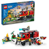 LEGO City Fire Command Truck Building Set - Fire Truck Toy with Land & Air Drones for Boys & Girls, Ages 7+ - Kids Pretend Play Toy with 3 Minifigures
