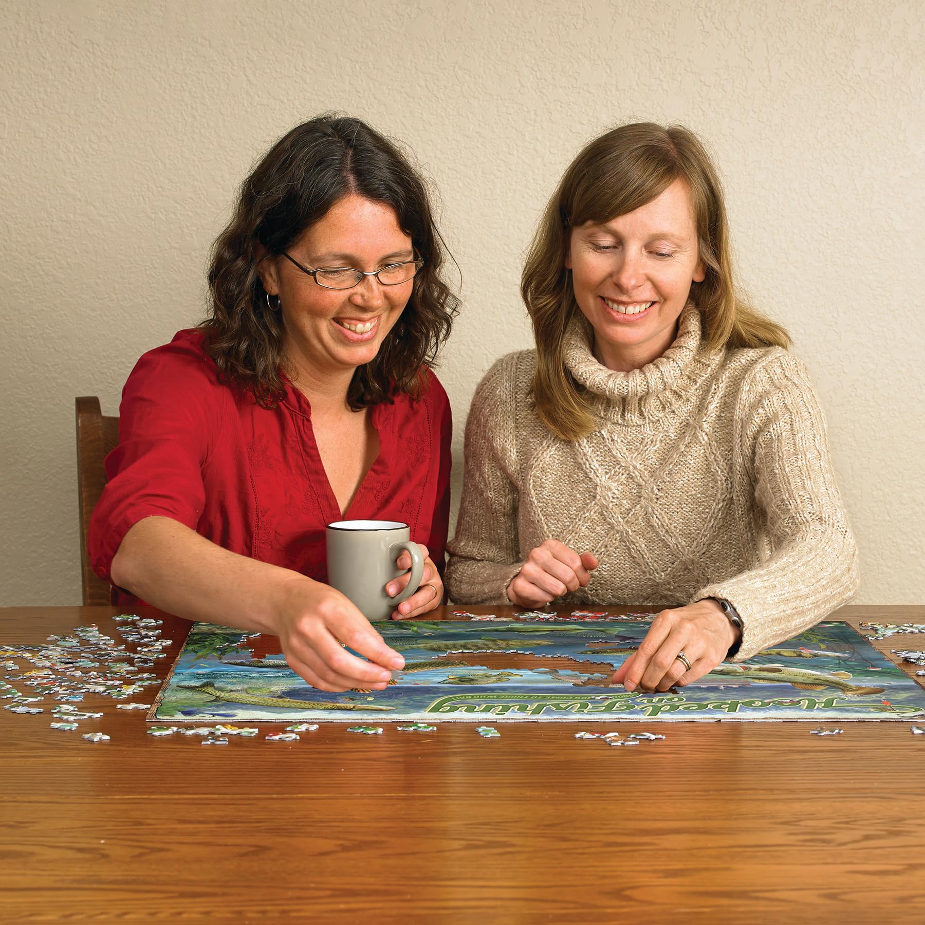 Cobble Hill 1000 Piece Puzzle - Hooked on Fishing - Sample Poster Included
