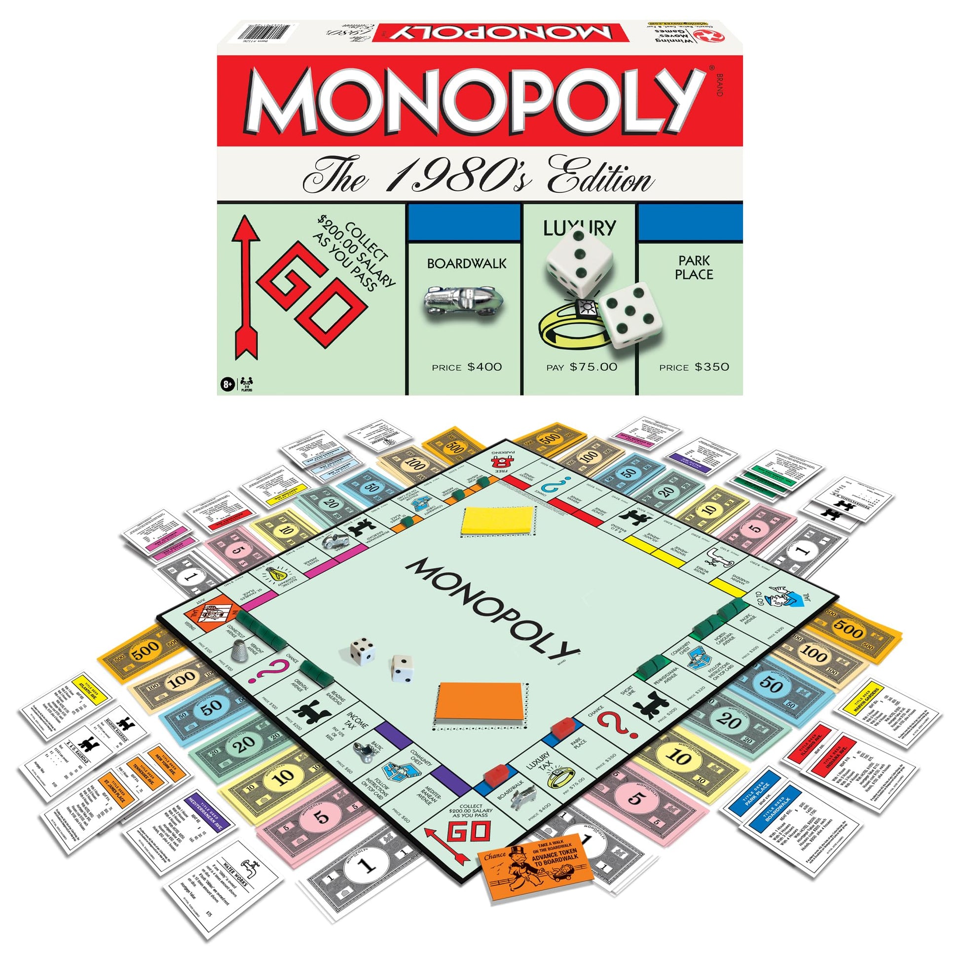 Monopoly The 1980's Edition, with Original Art, by Winning Moves Games USA