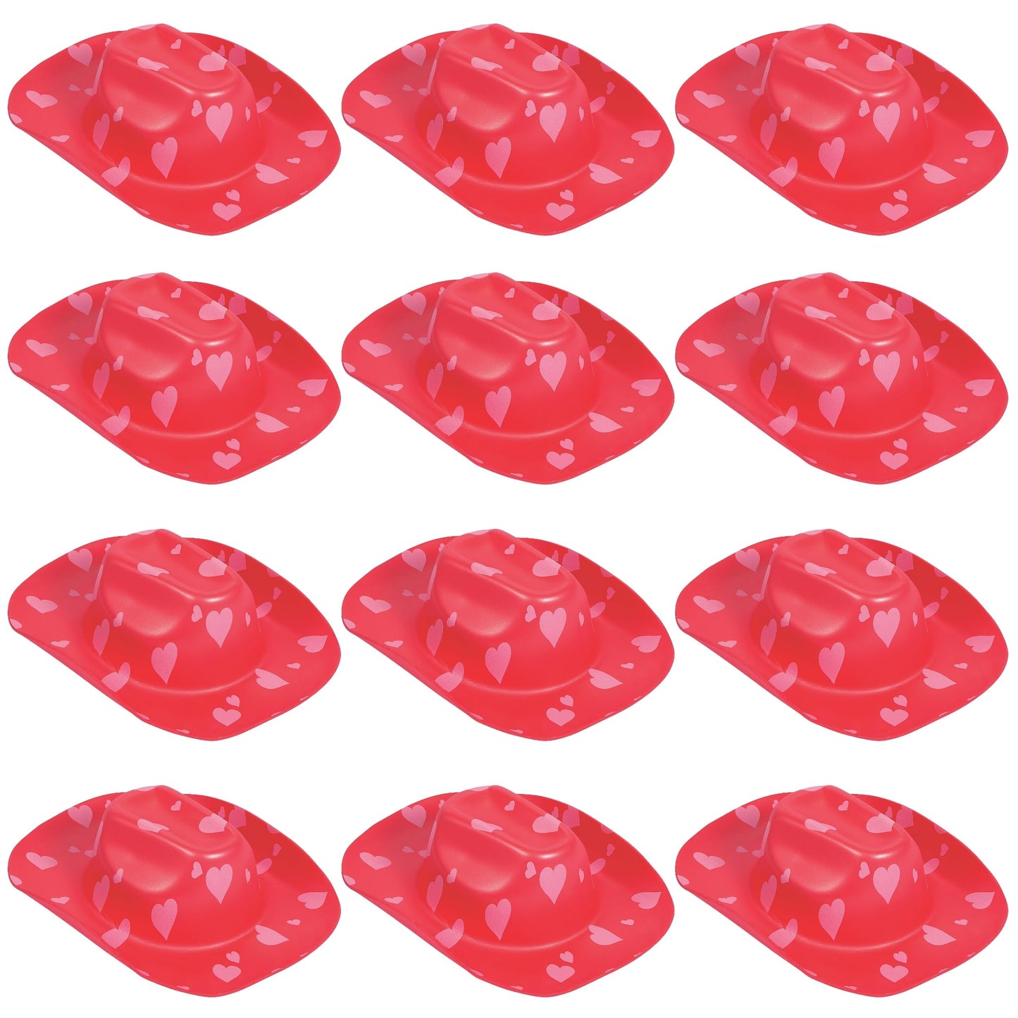 Fun Express Valentine Foam Cowboy Hat - Apparel Accessories - 12 Pieces