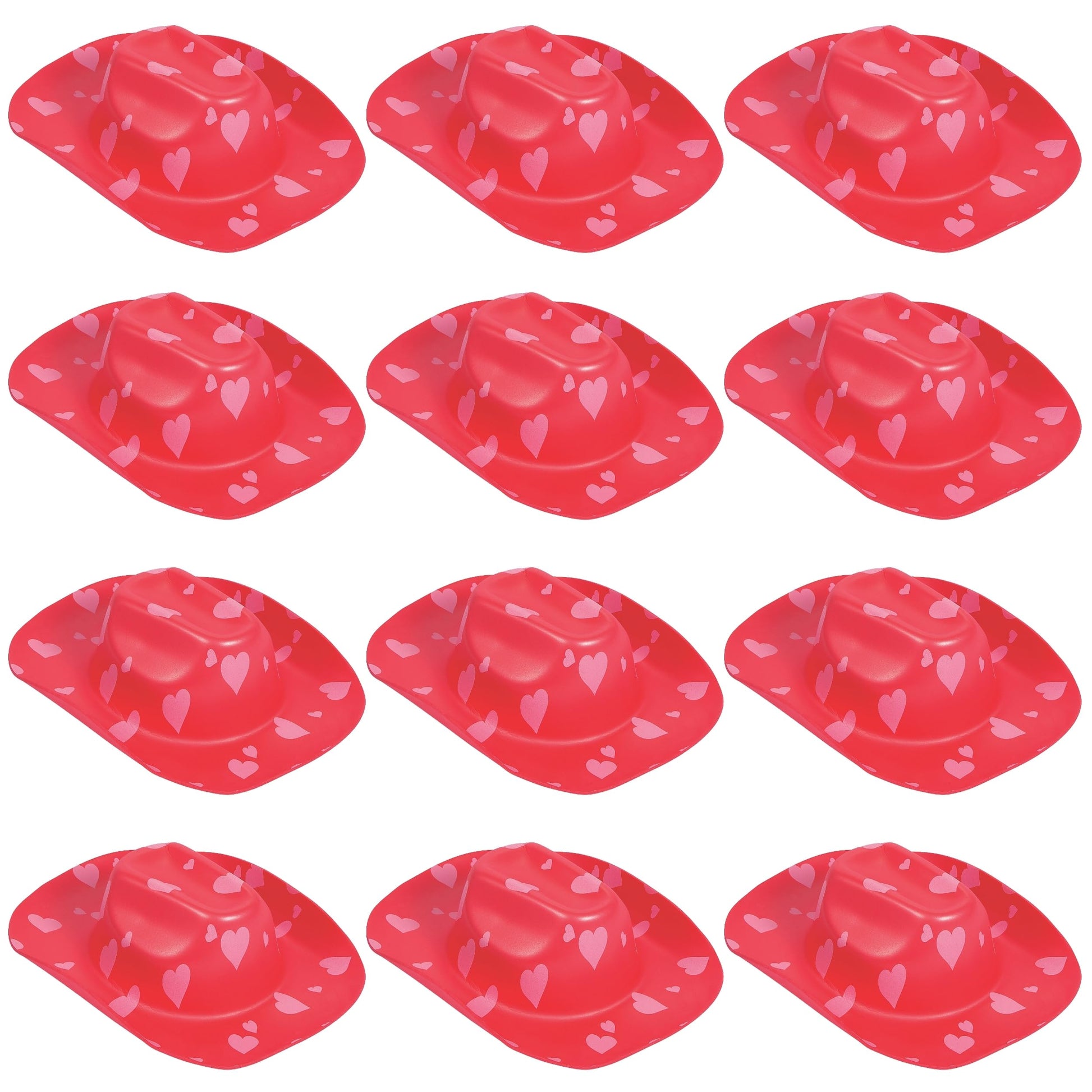 Fun Express Valentine Foam Cowboy Hat - Apparel Accessories - 12 Pieces