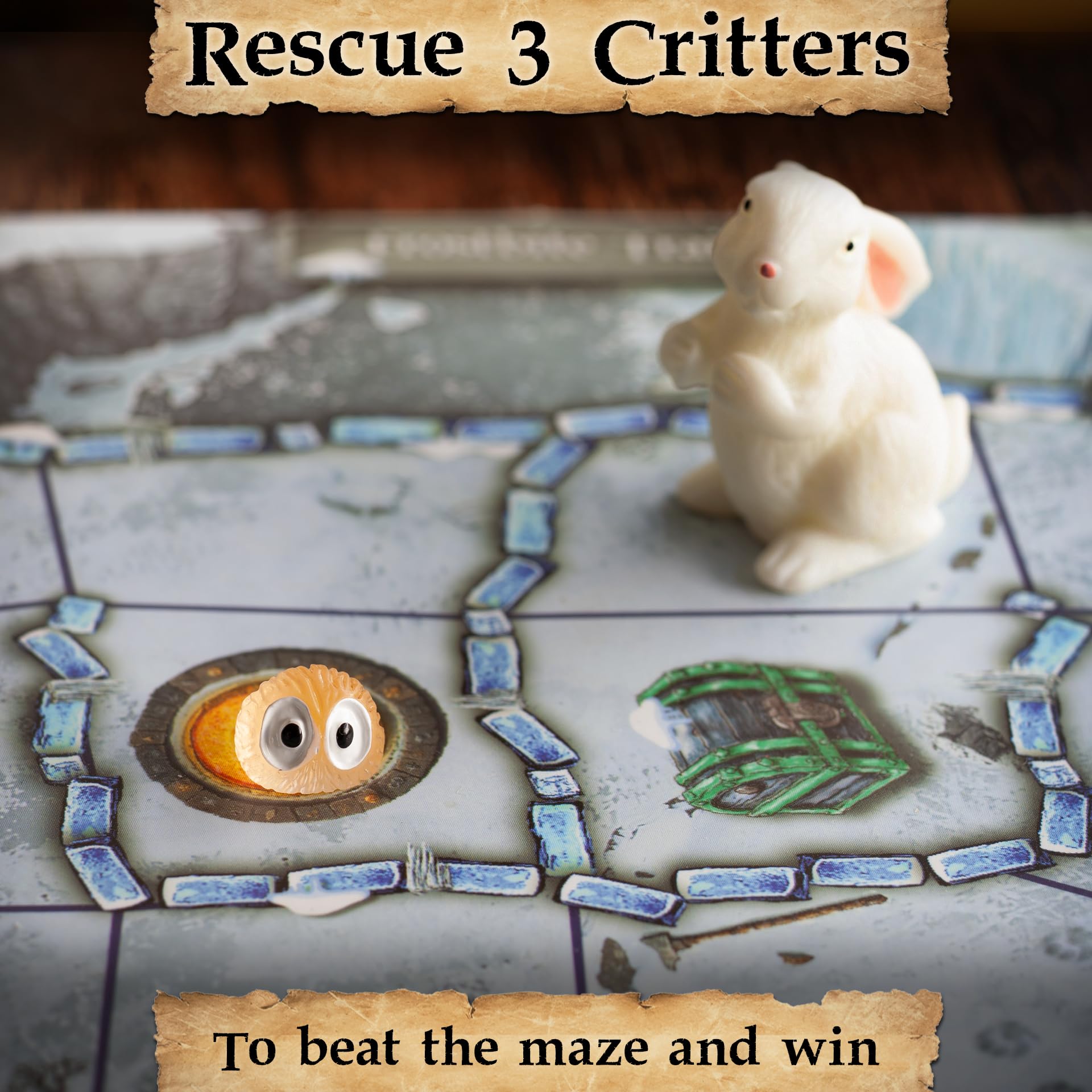 Enchanted Maze - A Light Up Board Game for Families | Ages 5+, 1-6 Players | Cooperative, Competitive and Solo Play Options | with “Secret” LED Light