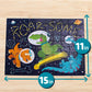 Chuckle & Roar - Roar-Some Glow in The Dark Jigsaw Puzzle for Kids - 100 Piece Educational Space Dino Puzzle - Ages 6+ - Fun Learning, Fine Motor