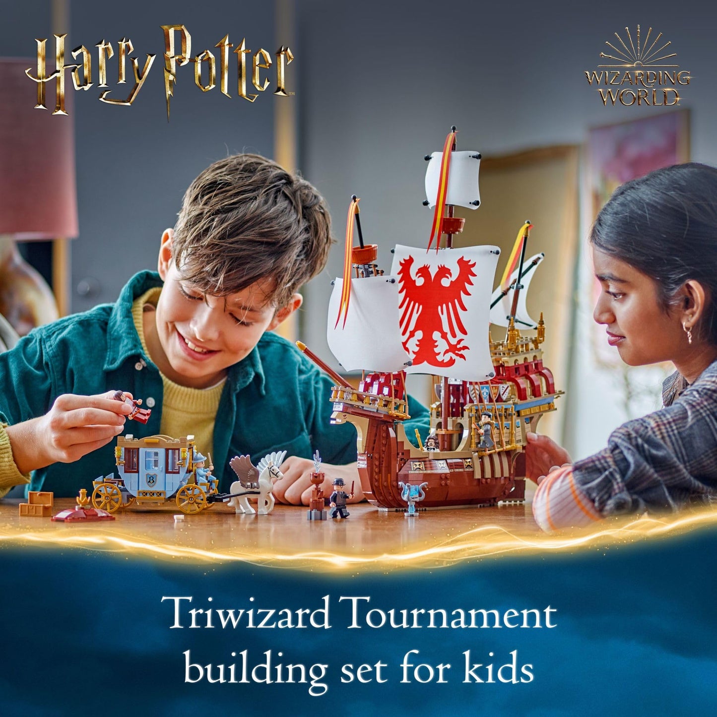 LEGO Harry Potter Triwizard Tournament: The Arrival Building Toy - Pretend Play Toy for Kids, Boys & Girls, Ages 10+ Years - Harry Potter Gifts for