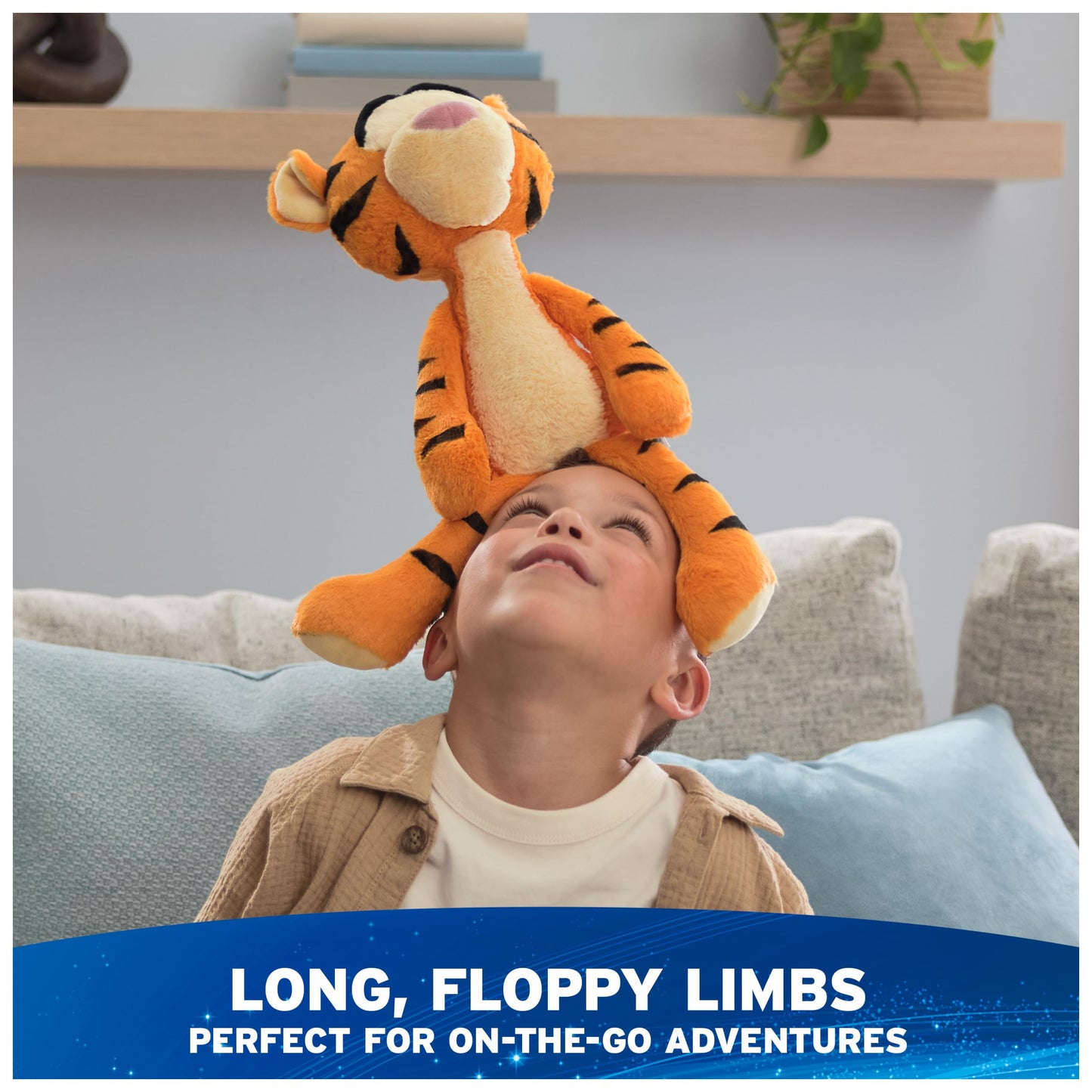 GUND Disney Official Tigger Toothpick 15-Inch Floppy Plush Toy, Ages 1+
