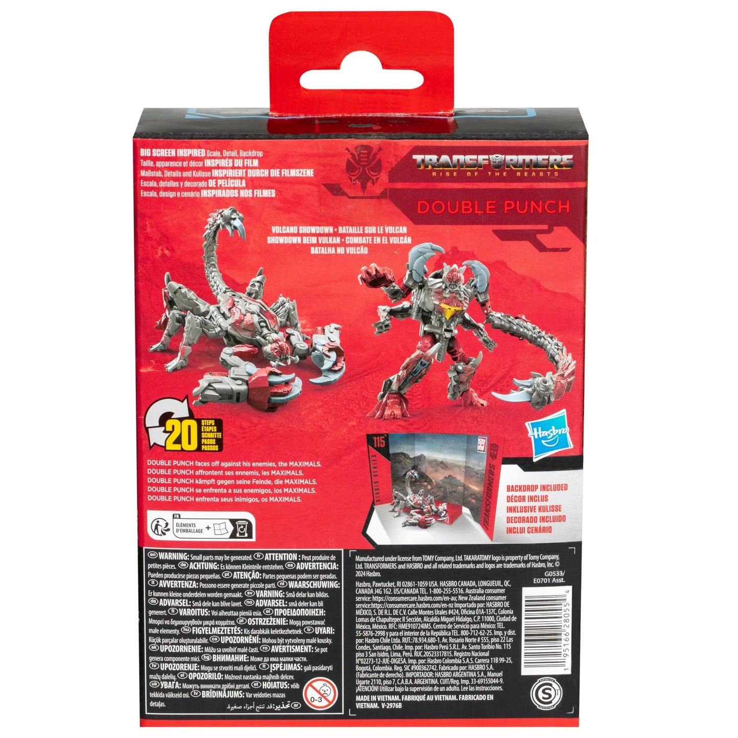 Transformers Toys Studio Series Deluxe Class Rise of the Beasts 115 Double Punch 4.5-inch Converting Action Figure, 8+