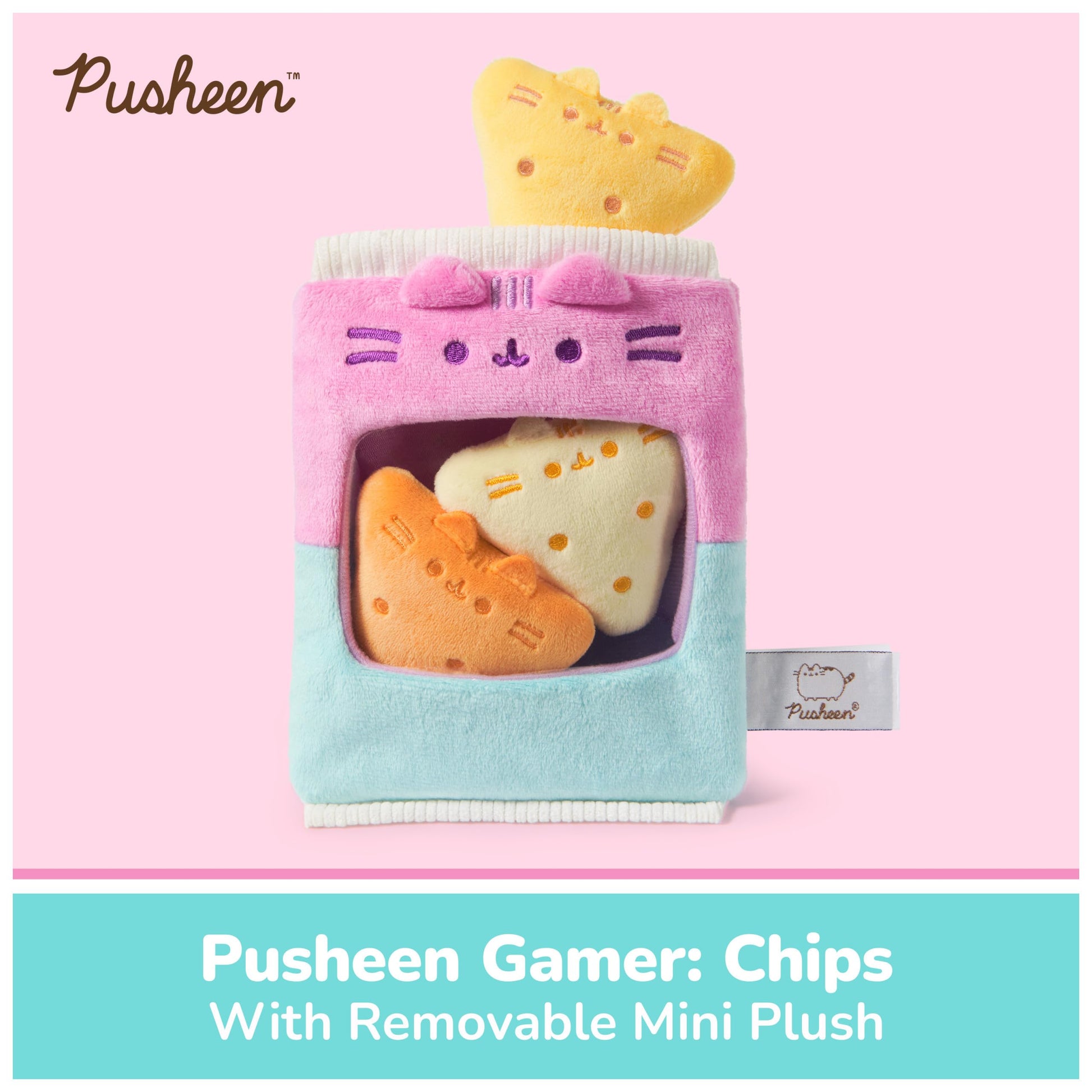 GUND Pusheen Gamer Chips with Removable Mini Plushies for Ages 8+