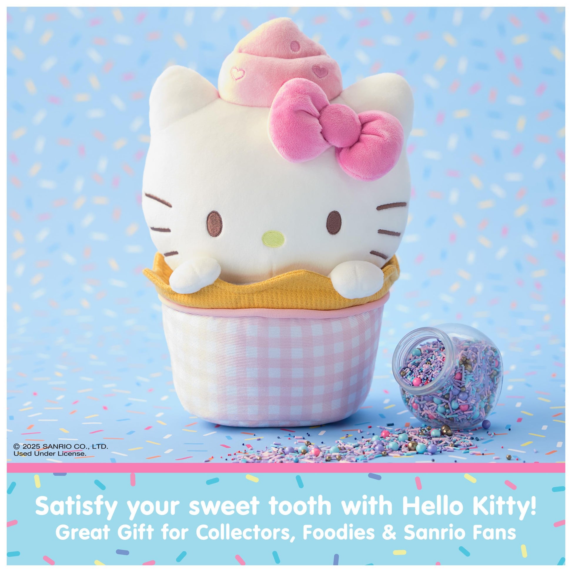 GUND Sanrio Hello Kitty Ice Cream 10-Inch Dessert Plush Toy for Ages 1+