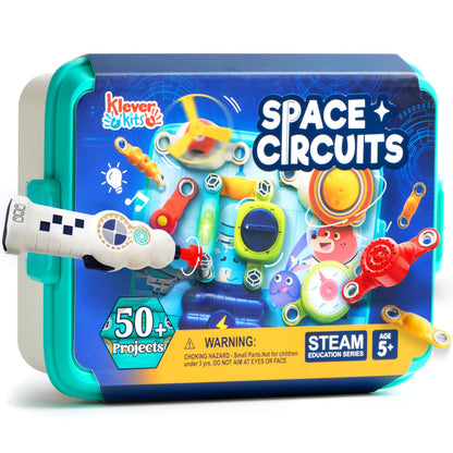JOVA Klever Kits 50+ Projects Space Circuits - Electronics Kit for Kids with 46+ Components, Electronic STEM Toy Educational Science Kits for Kids