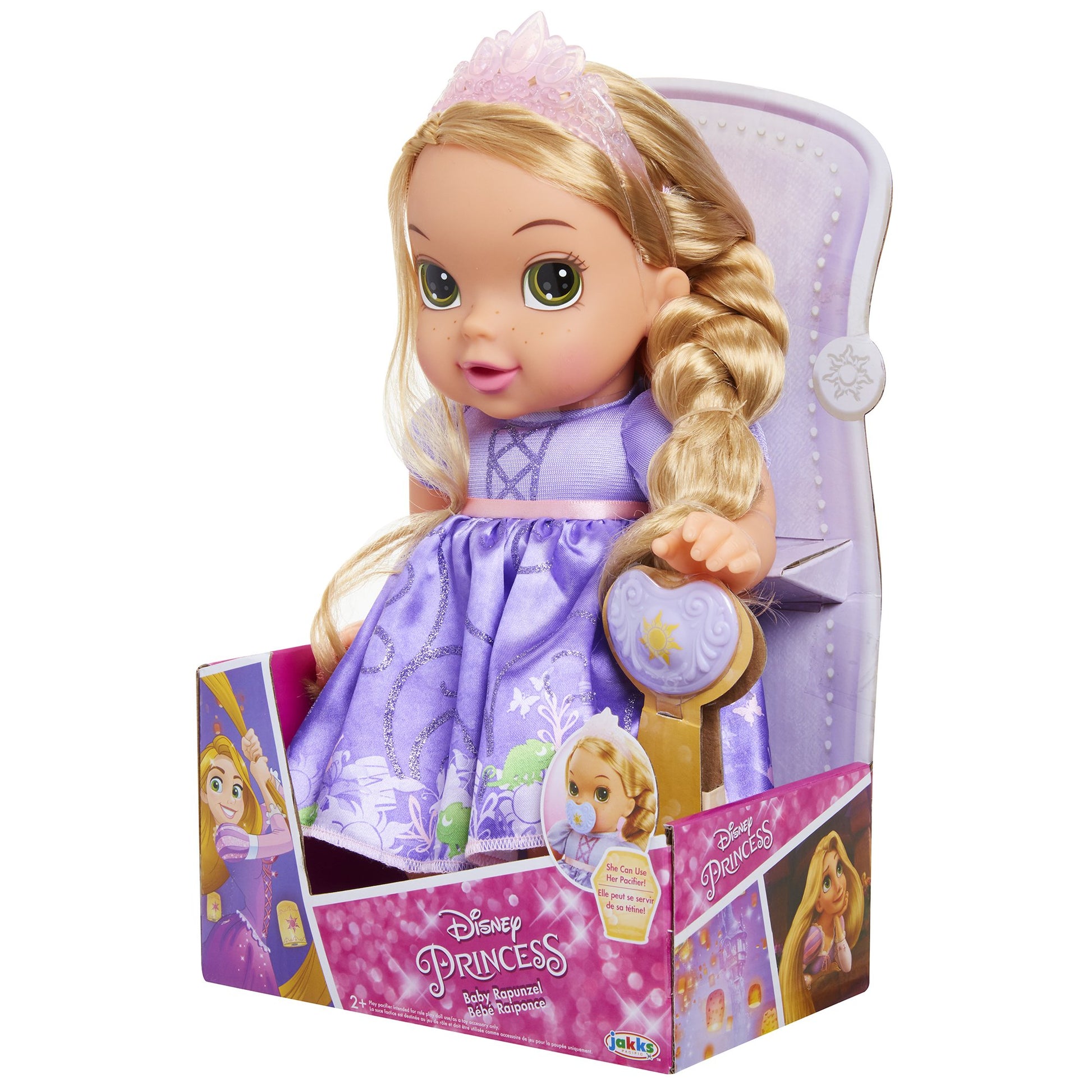Disney Princess Deluxe Baby Rapunzel Doll with Pacifier Baby Doll Toy