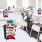 Big Dot of Happiness Christmas Pajamas - Table Decorations - Holiday Plaid PJ Party Fold and Flare Centerpieces - 10 Count