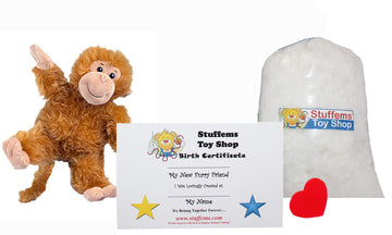 Make Your Own Stuffed Animal Mini 8 Inch Cheeky Monkey Kit - No Sewing Required!