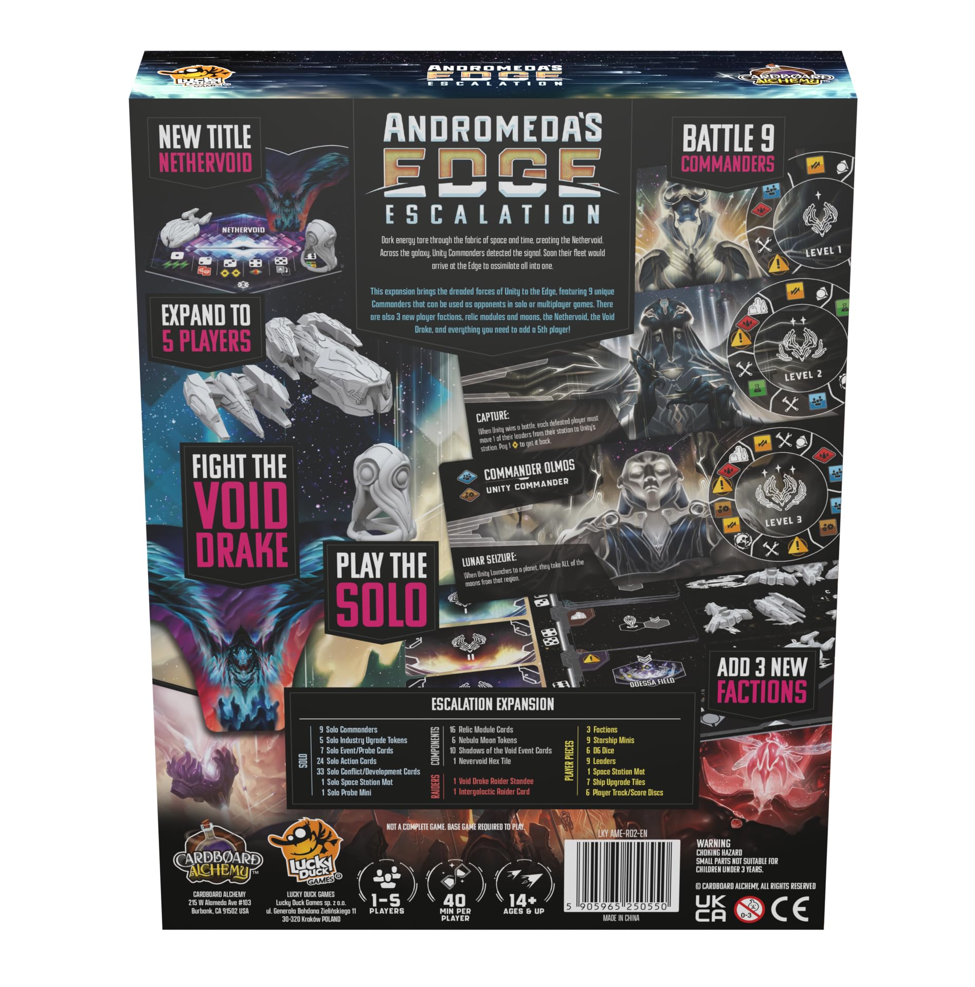 Lucky Duck Games Andromeda's Edge Escalation Expansion | Strategy Game Includes Additional Player Factions and Modules | 1-5 Players, Ages 14+ |