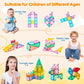 Anbalulu 182PCS Magnetic Tiles, Large Castle Building Blocks for Kids