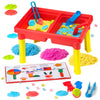 Carolart Sand Table, Indoor Outdoor Sensory Table Gift for Kids 3+