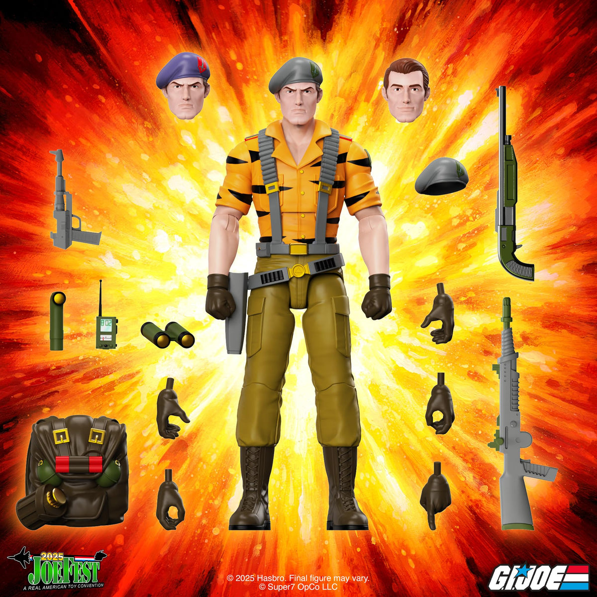 Super7 ULTIMATES! G.I. Joe Flint (Tiger Force) - 7" G.I. Joe Action Figure with Accessories - Classic Cartoon Collectibles and Retro Toys
