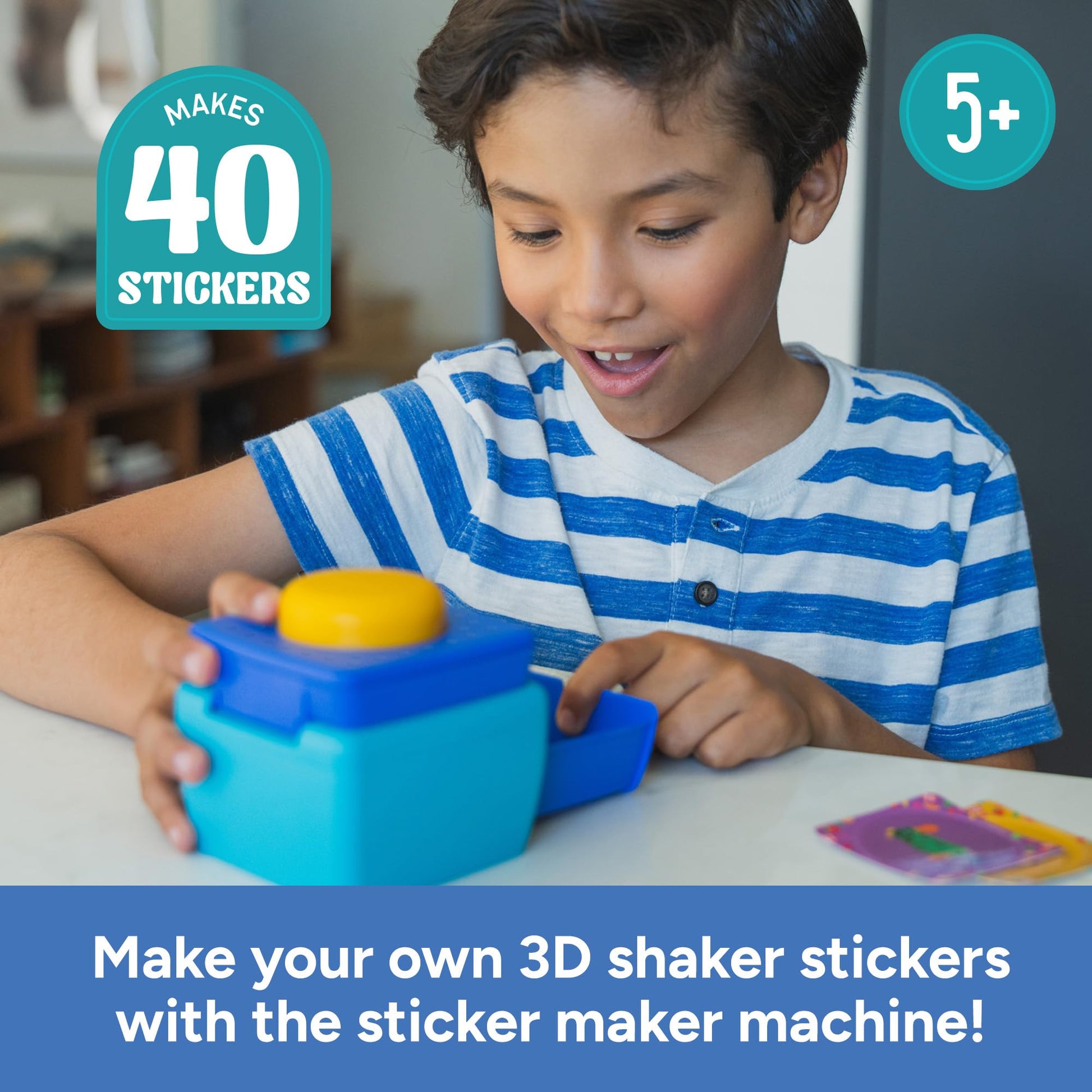 Educational Insights 3D Sticker Maker Kit - Arts and Crafts for Kids Ages 4-8, Make Your Own 3D Stickers, Sticker Making Machine, DIY Puffy Stickers