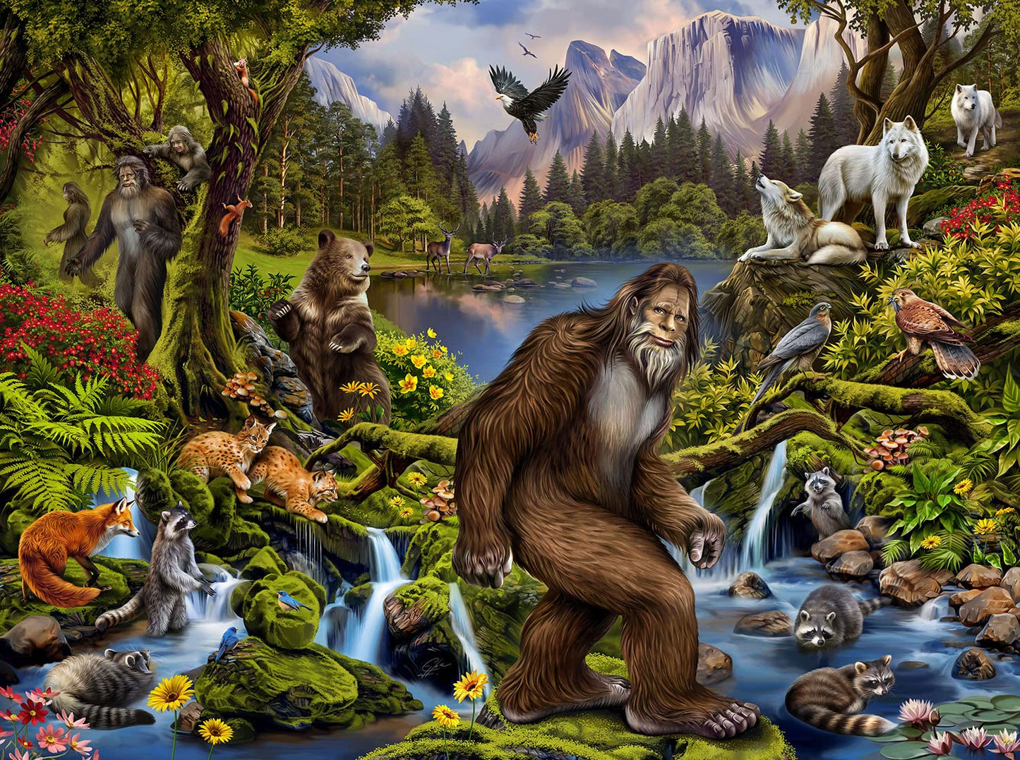 SUNSOUT INC - King of the Forest - 1000 pc Jigsaw Puzzle by Artist: Eva Nikolskaya - Finished Size 20" x 27" - MPN# 70804