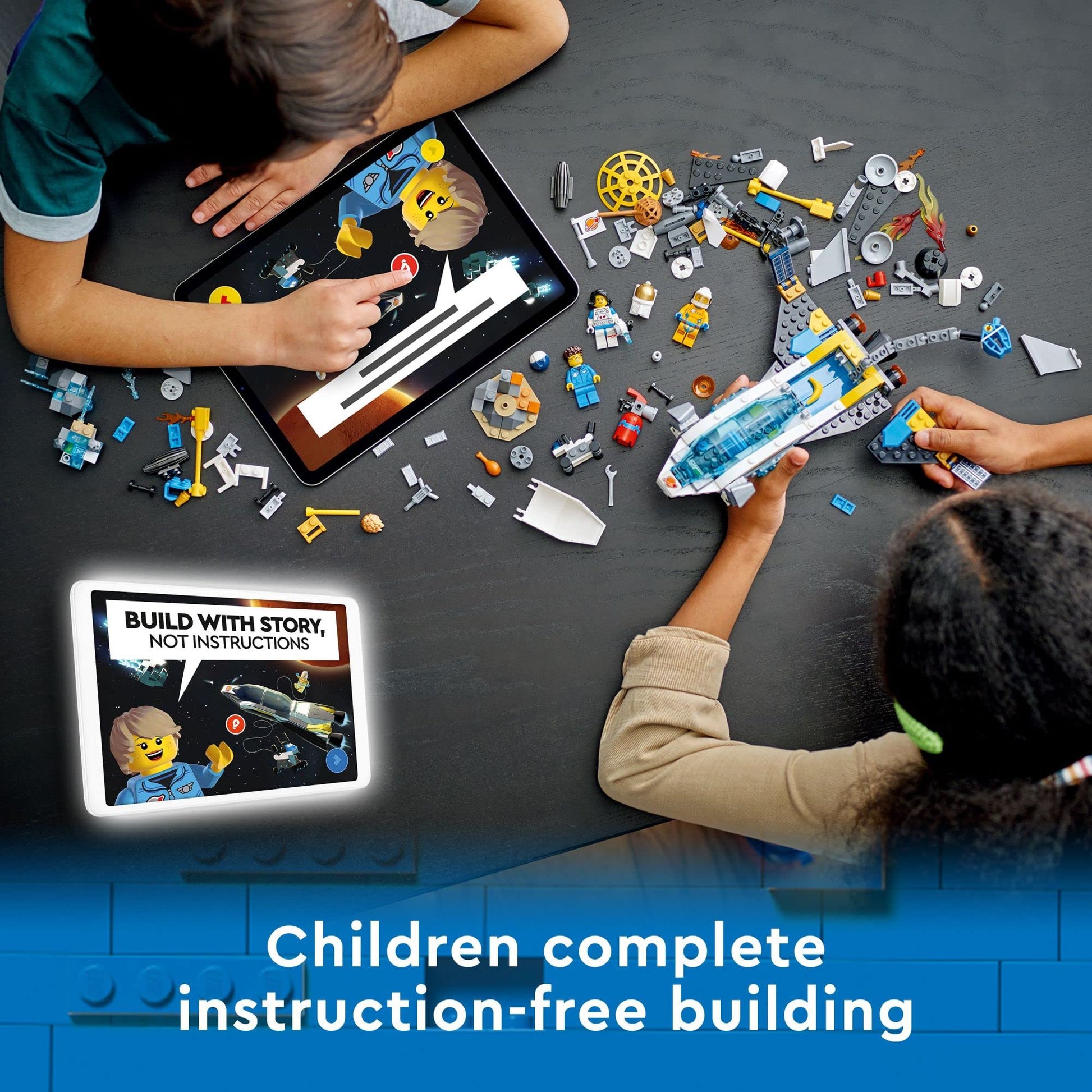 Lego City Mars Spacecraft Exploration Missions 60354 Interactive Digital Building Toy Set - with Astronaut Minifigures and Spaceship, Traverse