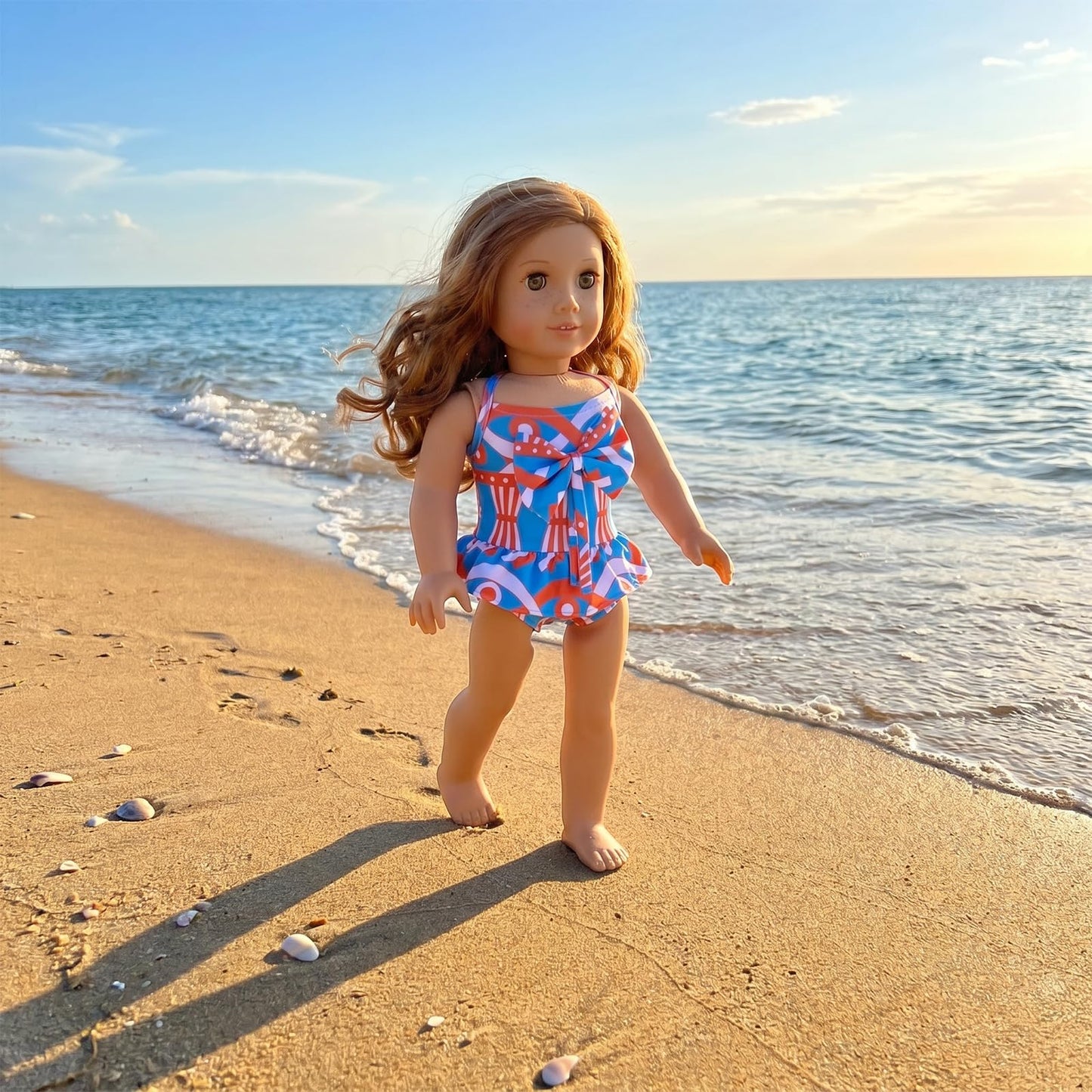 Barwa 18 Inch Doll Clothes Accessories 3 Sets Princess Mermaid Tail Outfits Dress Swimsuit Bikini Tops Underwear Swimwear for 18 Inch Dolls