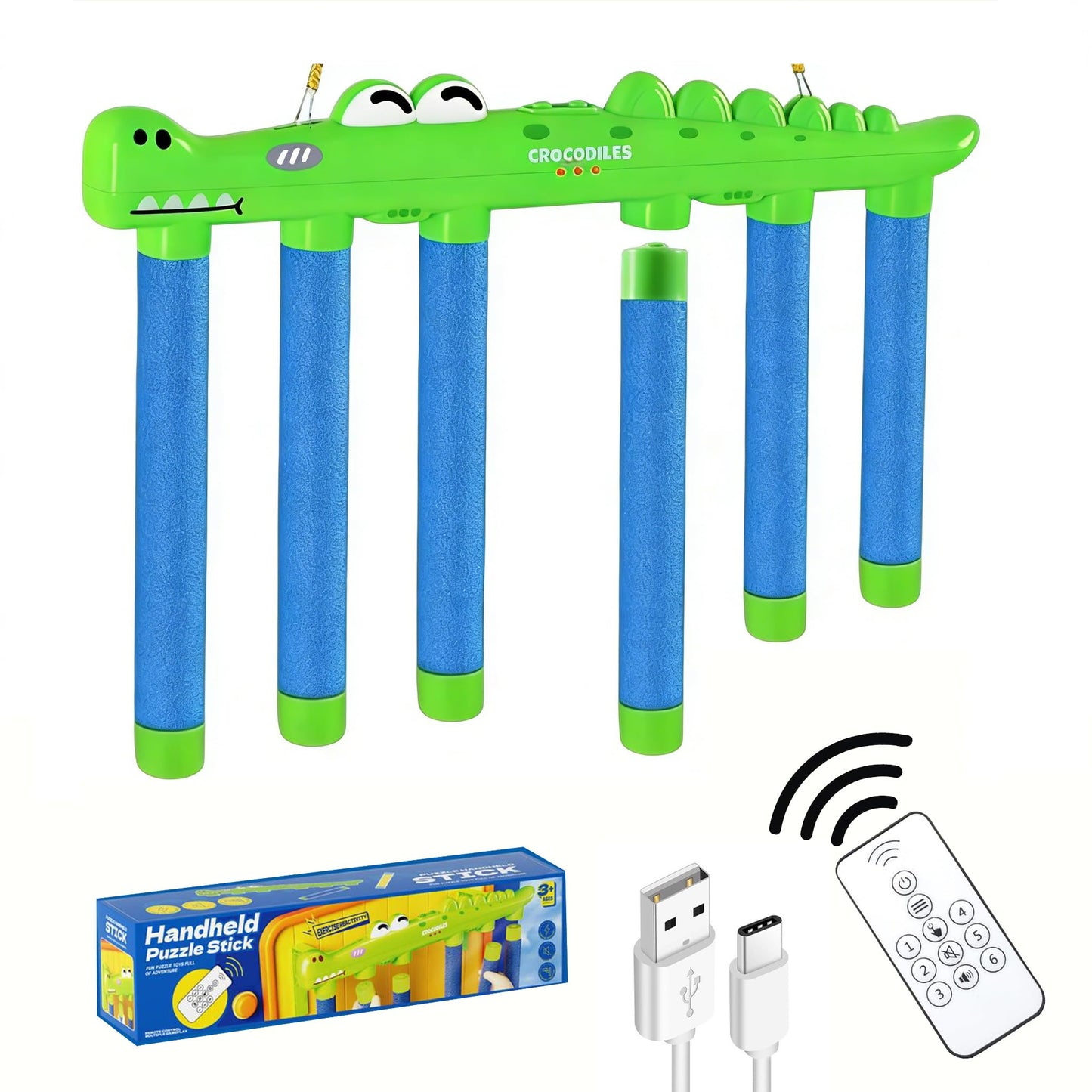 Reflex Drop Sticks Challenge Game Hand Eye Coordination Training Toy Hand Speed Reaction Challenge Game 3 Speeds Adjustable Rechargeable with Remote