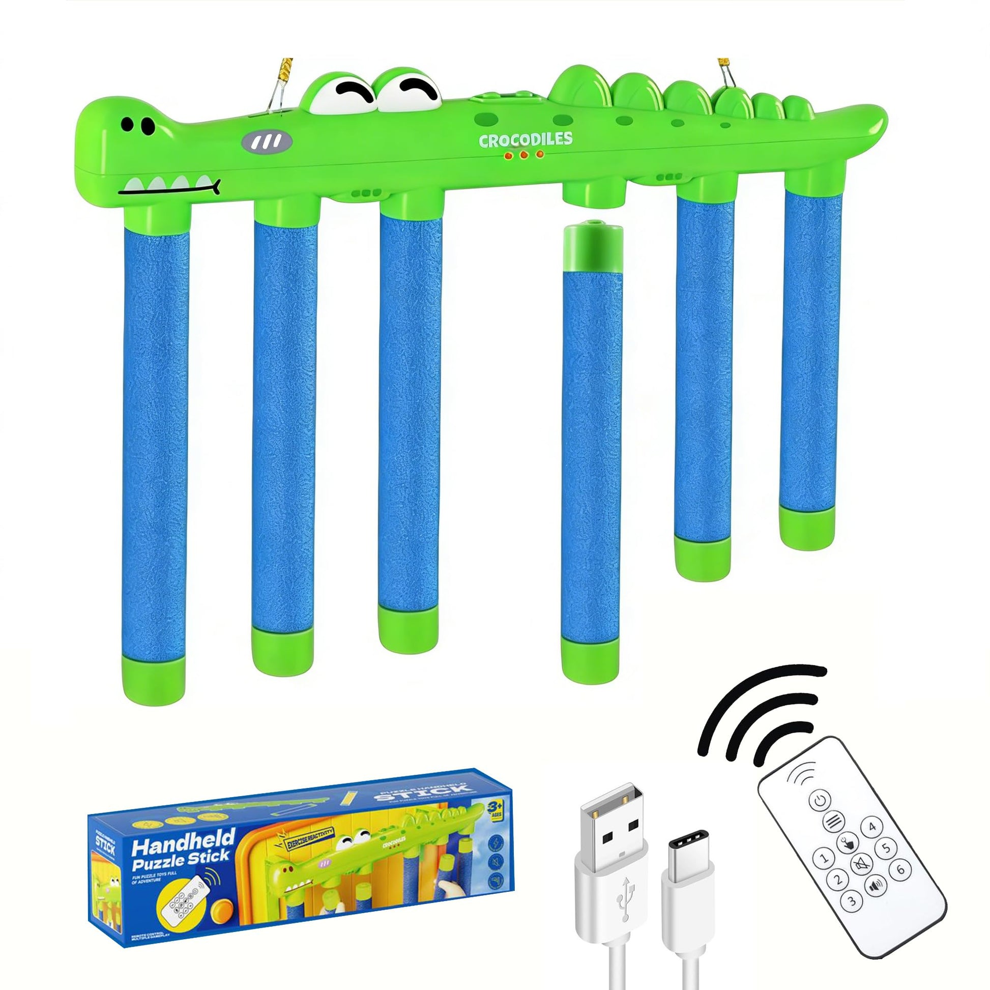 Reflex Drop Sticks Challenge Game Hand Eye Coordination Training Toy Hand Speed Reaction Challenge Game 3 Speeds Adjustable Rechargeable with Remote