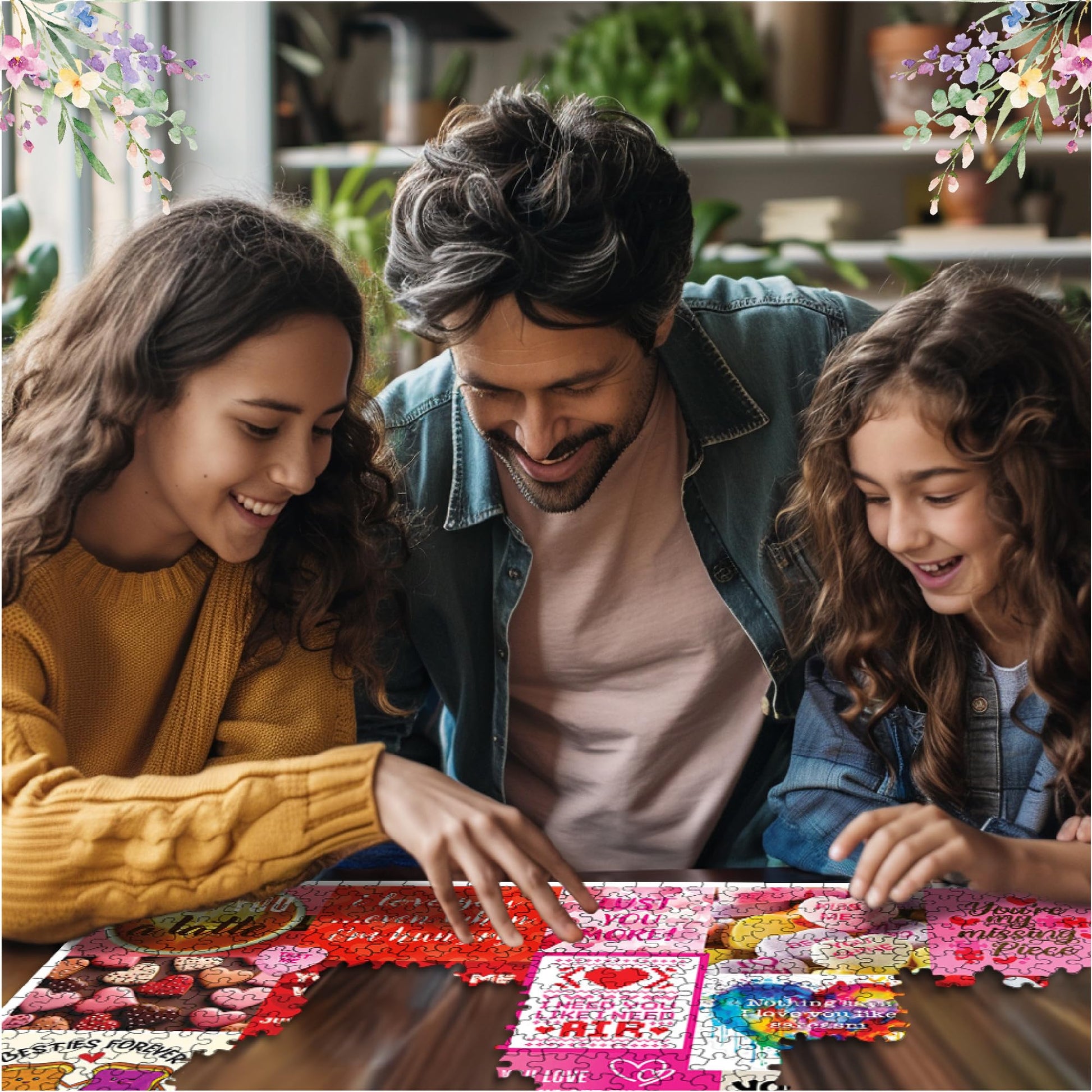 White Mountain 1000 Piece Jigsaw Puzzle Valentines Collage, Love Notes