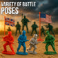 Liberty Imports Army Men Toy Soldiers Playset Bucket - WWII Action Figures with Military Vehicles, Accessories & Flags - Kids Imaginative Battle Toy
