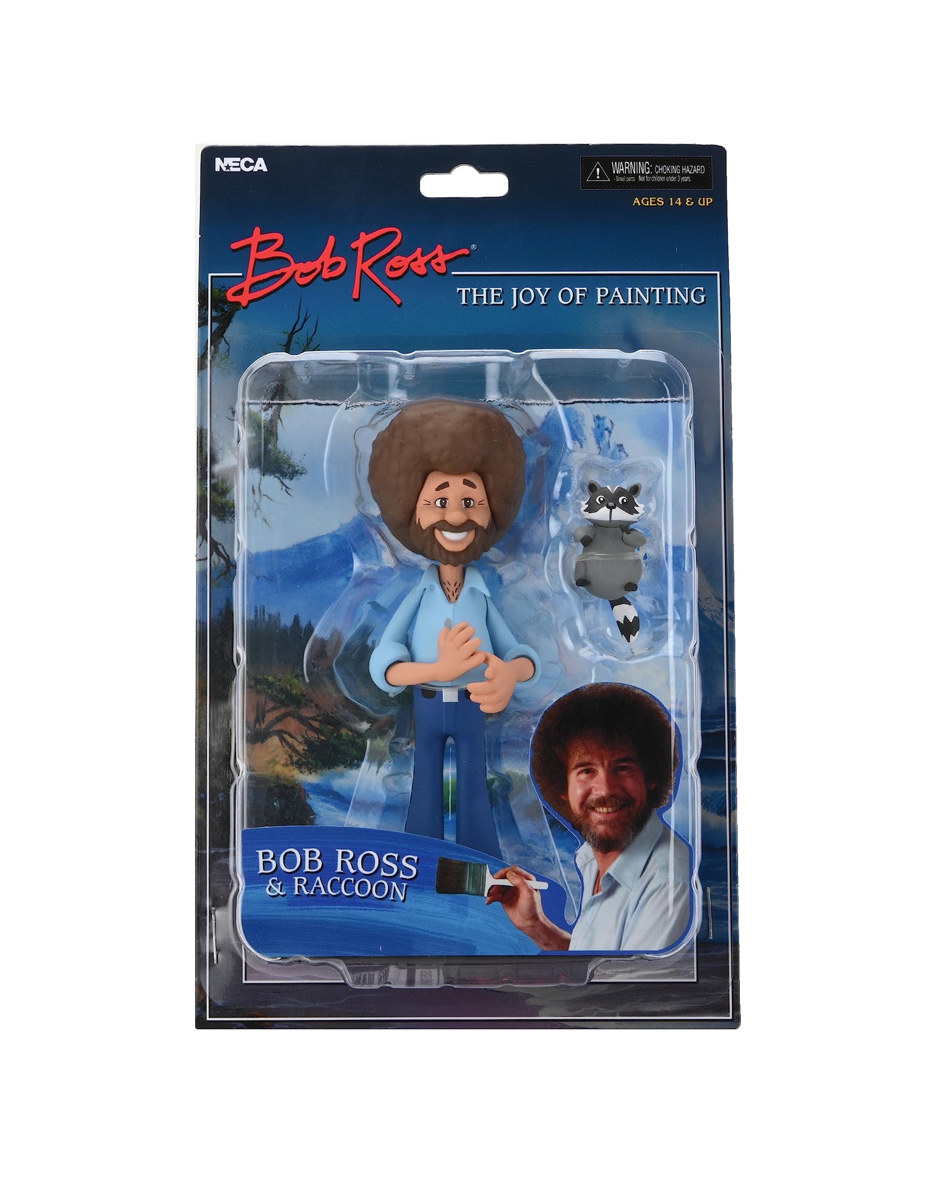 NECA Toony Classics: Bob Ross with Raccoon 6-Inch Action Figure