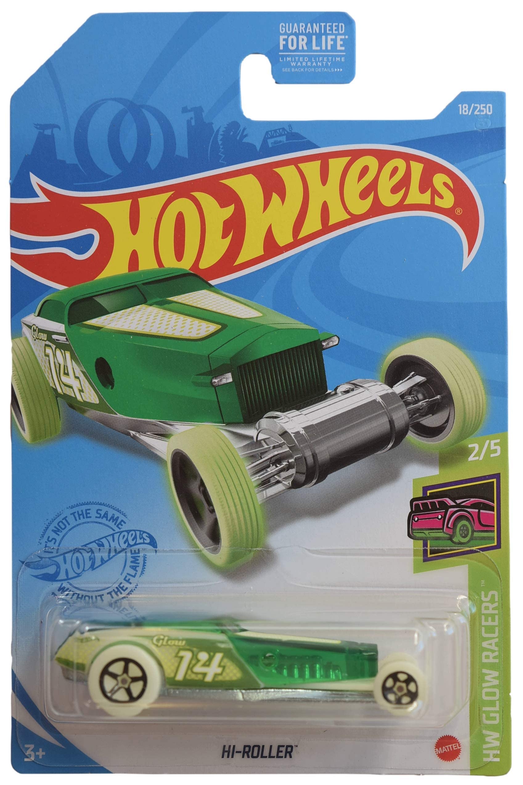 Hot Wheels Hi Roller - Glow Racers 2/5 18/250