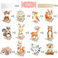 Woodland Party Centerpieces Decoration 24pcs Floral Woodland Animal Table Toppers for Woodland Baby Shower Centerpieces Decoration Forest Animal