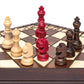 Husaria Wooden Three-Player Chess - 12 Inches - with Foldable Board, Handcrafted Playing Pieces, and Felt-Lined Storage