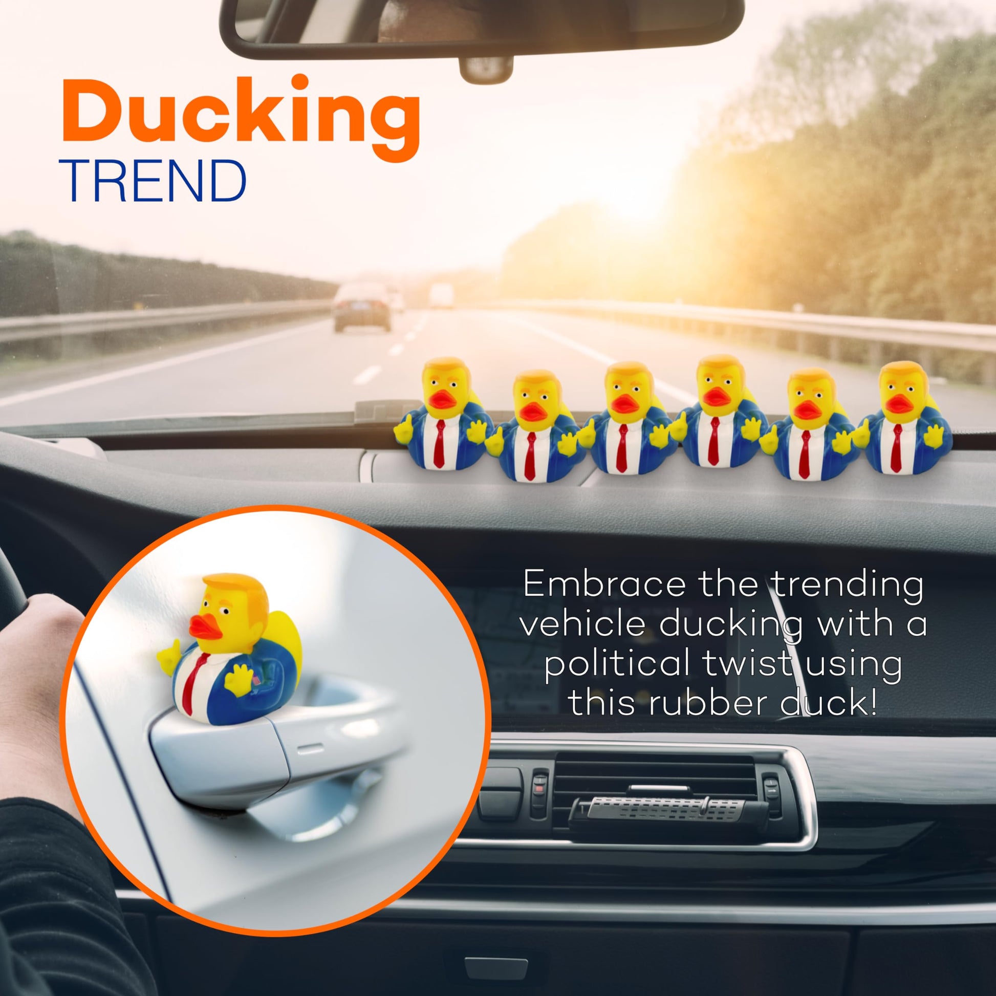 4E's Novelty 6 Rubber Ducks Bulk - Pack of 6 - Small 2.3 Inch, Rubber Duckies Great for Jeep Ducking, Christmas White Elephant Exchange Gag Gift