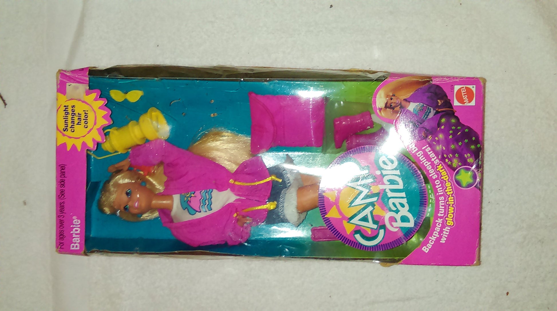 Barbie Camp Barbie Doll w Backpack/Sleeping Bag (1993)