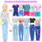 BJDBUS 50 Pcs Doll Clothes and Accessories, 2 Wedding Gowns 4 Fashion Dresses 2 Tops 2 Pants Outfits 2 Swimsuits Bikini 10 Shoes 10 Hangers 17