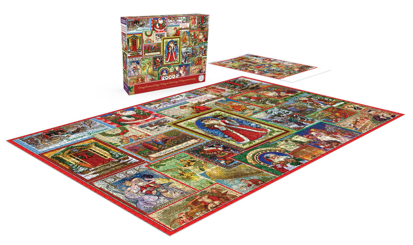 Ceaco - Vintage Christmas Collage - 2000 Piece Jigsaw Puzzle for Adults