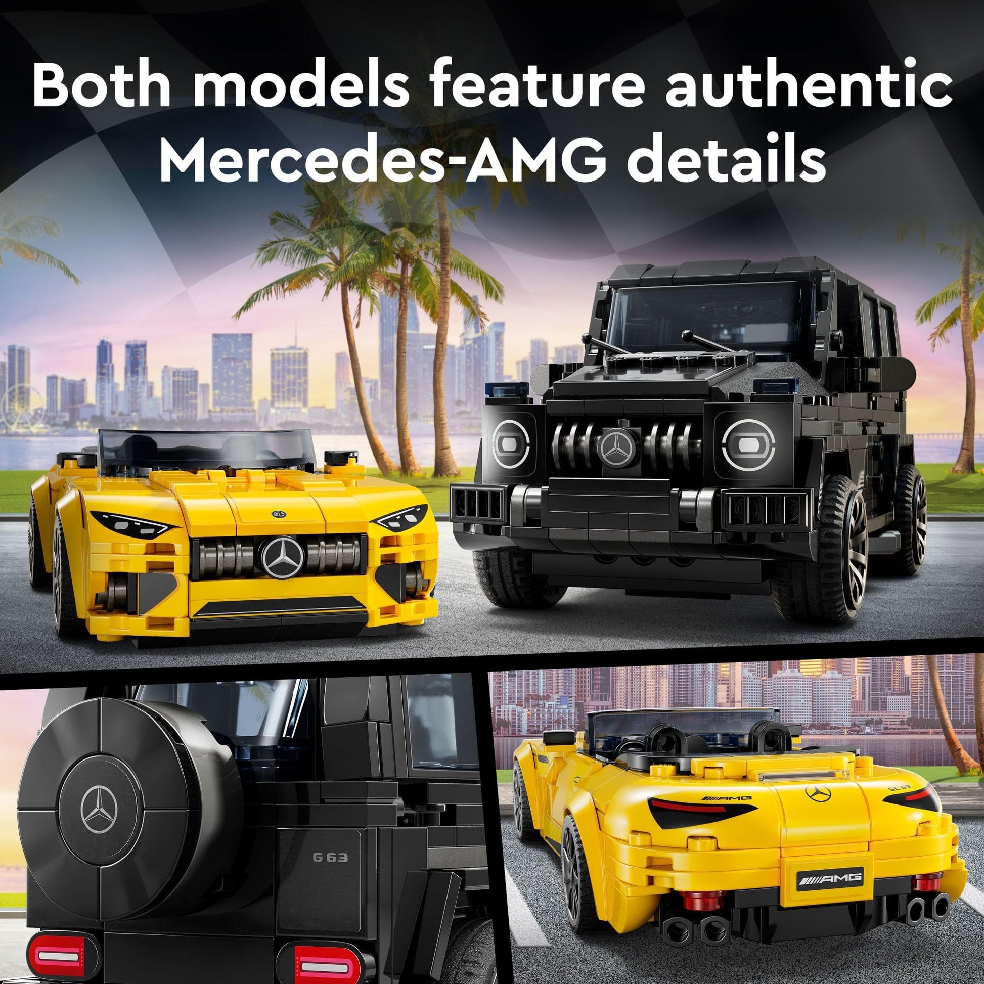 LEGO Speed Champions Mercedes-AMG G 63 & SL 63 Building Toys - Kids Pretend Play Toy Cars for Boys & Girls, Ages 10+ Years - Gifts for Christmas