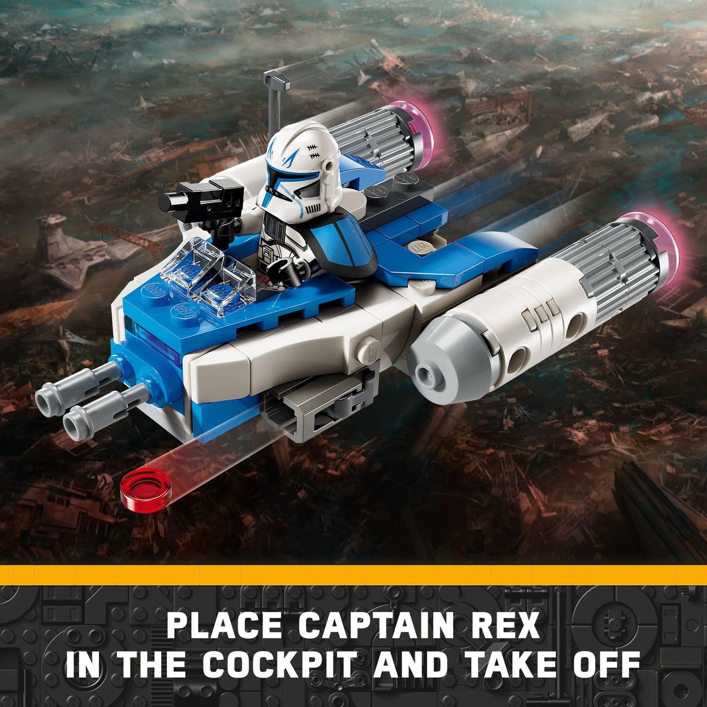 LEGO Star Wars: The Clone Wars Captain Rex Y-Wing Microfighter Building Set, Collectible Star Wars Y-Wing Toy for Kids with Captain Rex Minifigure,