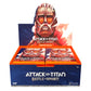 UniVersus Attack on Titan: Battle for Humanity - Booster Display - Contains 24 Booster Packs (11 Cards Each), Deck-Building Collectible Card Game