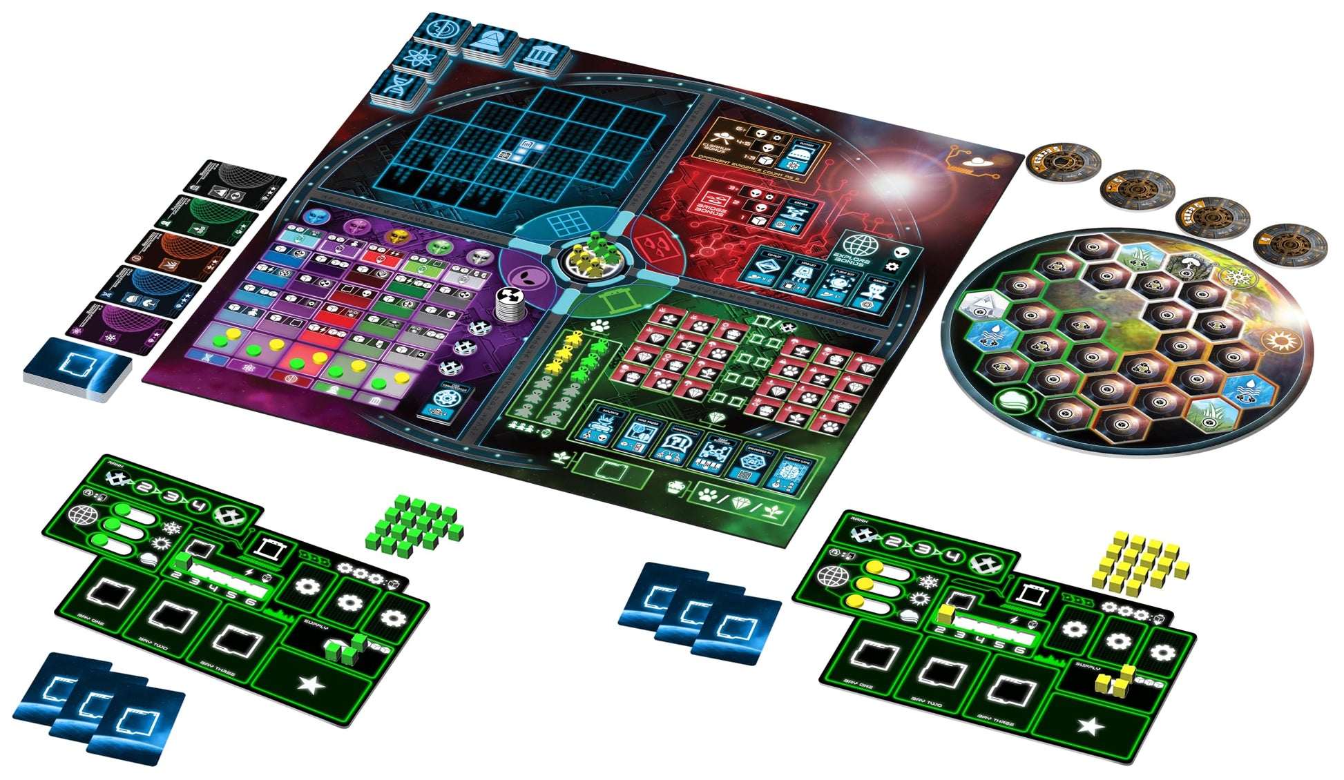 Xenology by Play To Z | Ages 14+ | 1-4 Players | Strategic Sci-Fi Board Game of Discovery & Stealth | 2026 Origins Award Nominee